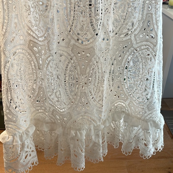 NWT ML Monique Lhuillier - White Mini Shift Dress Lace  Size 2 - Picture 2 of 6